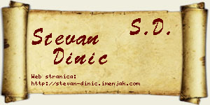 Stevan Dinić vizit kartica